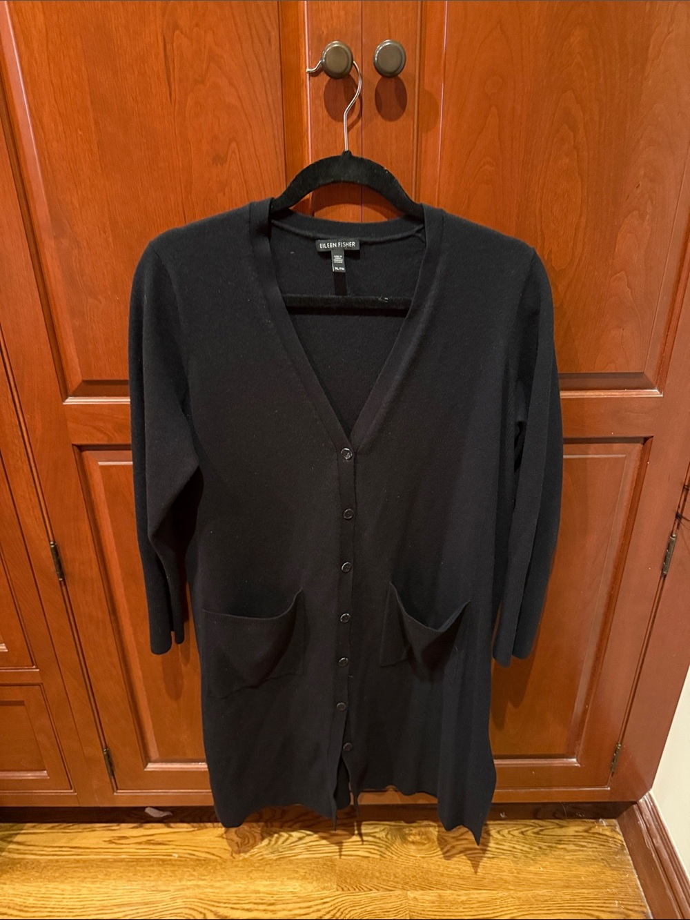 Eileen Fisher Black Long Cardigan
